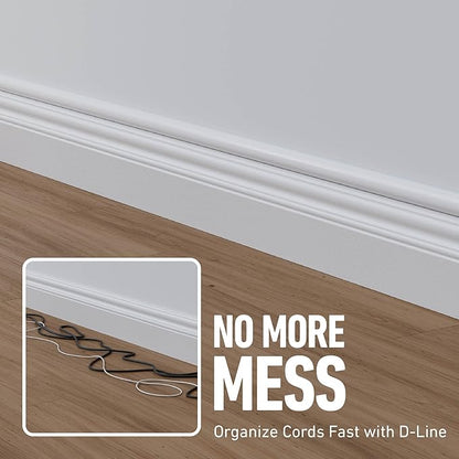 D-Line Cable Raceway On-Wall Cord Cover | 1D3015W | Surface Mount Electrical - Image 6