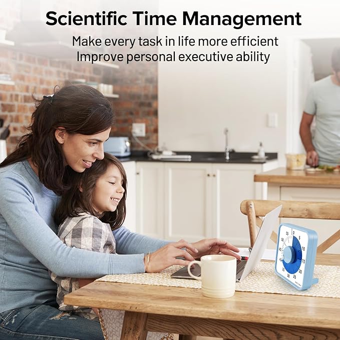 Secura 7.5 Inch Visual Timer, 60 Minute Visual Oversize Countdown Timer - Image 5