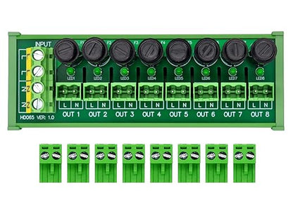 DIN Rail Mount AC 24-250V 8 Channel Pluggable Top Wiring Terminal Block Power by HCDC