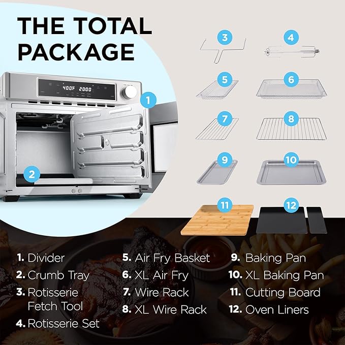 Ivation Dual Zone Air Fryer French Door Oven - Image 2