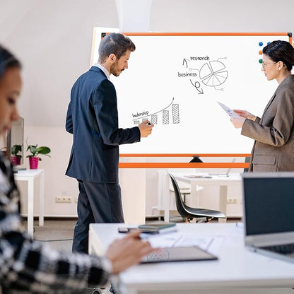 Whiteboard on Wheels, 48x32 Inches Mobile Whiteboard, Rolling Dry Erase Board - Image 8