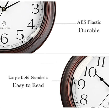 KECYET Atomic Wall Clock 10 Inch, Silent Non-Ticking Vintage Clock Battery - Image 6