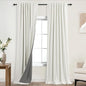 KOUFALL Blackout Curtains 96 Inches Long, Linen Textured Darkening Black Out by KOUFALL