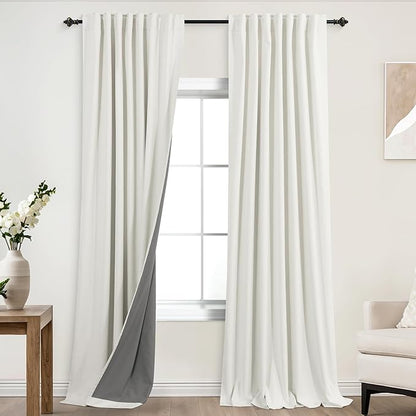KOUFALL 102 Inch Long Curtains by KOUFALL