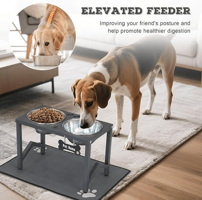 Elevated Dog Bowl Stand, 11.8 Inch Tall Raised Feeder - Image 2