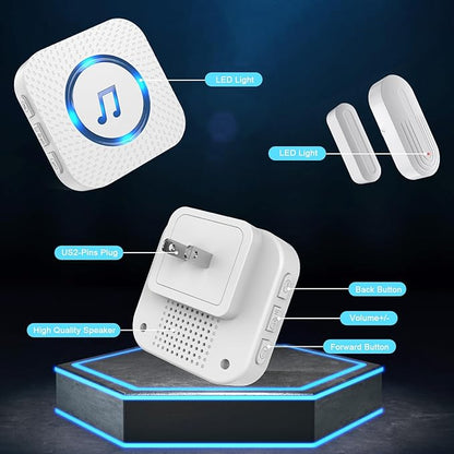 SanJie Door Chime, Door Open Contact Sensor Alarm - Image 8