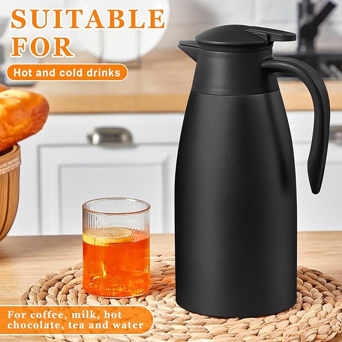 Norme 2 Pcs Thermal Coffee Carafe Insulated Stainless Steel Coffee Carafe - Image 5