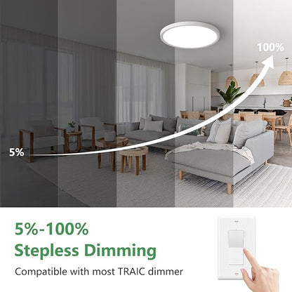6PK 15.8 Inch Dimmable LED Flush Mount Ceiling Light, - Image 3