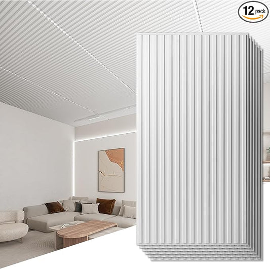 Art3d 12-Pack Slat Design 3D Wall Panels by Art3d