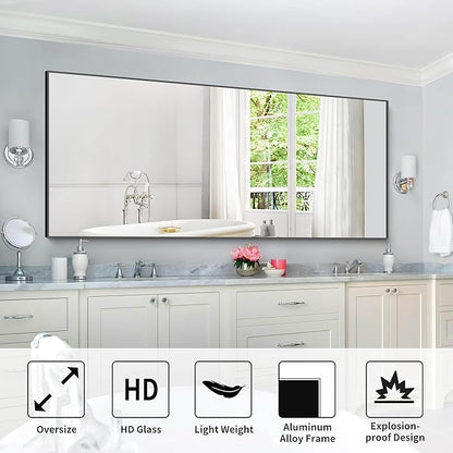 30x72inch Bathroom Mirror, Large Rectangular Wall Mirrors - Image 5