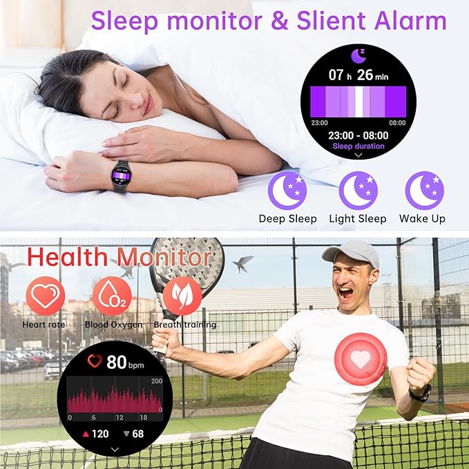 Smart Watch for Men Women Fitness: Waterproof Make/Answer Call Smart Watches - Image 3