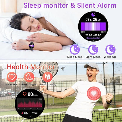 Smart Watch for Men Women Fitness: Waterproof Make/Answer Call Smart Watches - Image 3