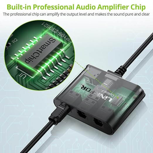 LiNKFOR Optical Cable Splitter 1x3 SPDIF Toslink - Image 3