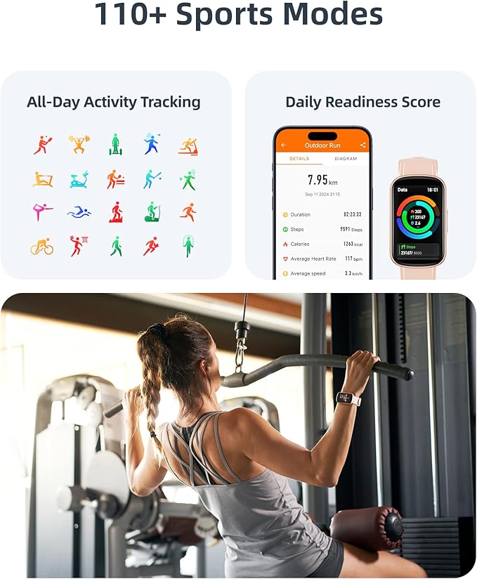 Parsonver Fitness Tracker with Step Counter/Calories/Stopwatch, Health Activity - Image 2