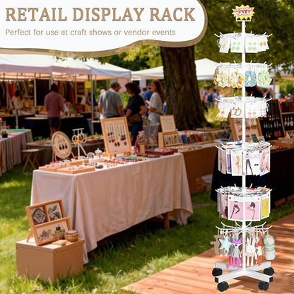 Exttlliy Retail Display Stand Store Display Rack 6 Tier Metal Spinning Display - Image 5
