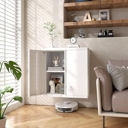GREATMEET Metal Wall Cabinet, Wall Mounted Storage Cabinet - Image 4