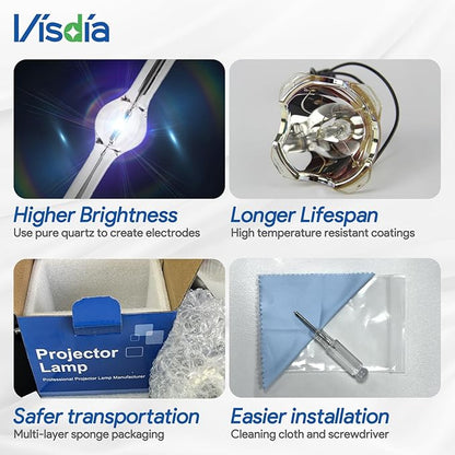 Visdia ELP LP60/V13H010L60 Replacement Projector Lamp - Image 4