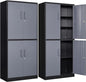 Metal Storage Cabinets with Doors and Shelves, 4 Door Lockable Storage Cabinets by SISESOL