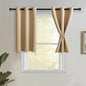 JIUZHEN Short Curtains Kitchen Half Window Blackout Curtains by JIUZHEN