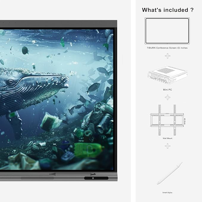 Tiburn INSPUR 65" Ultra 4K UHD Smart Board | Android 13 & Windows 11 Pro Dual OS - Image 7