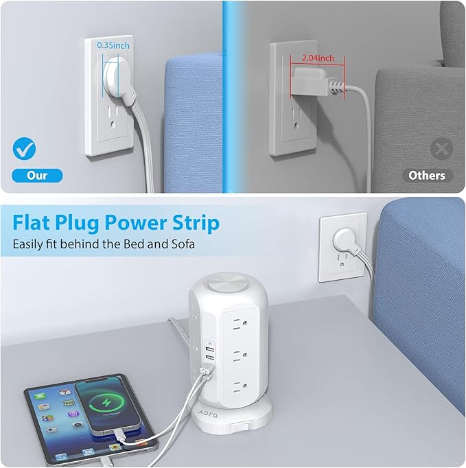 Tower Power Strip Flat Plug - Image 6