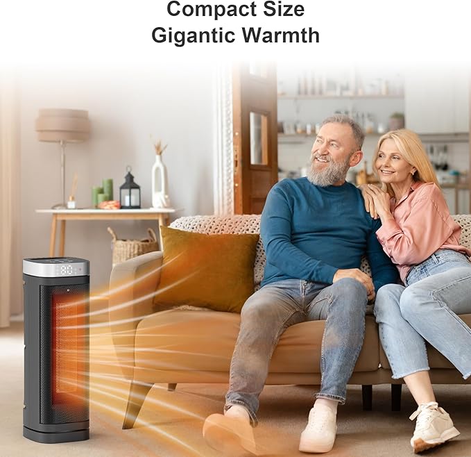 Space Heater, WINHL 17 Inches Electric Heaters - Image 6