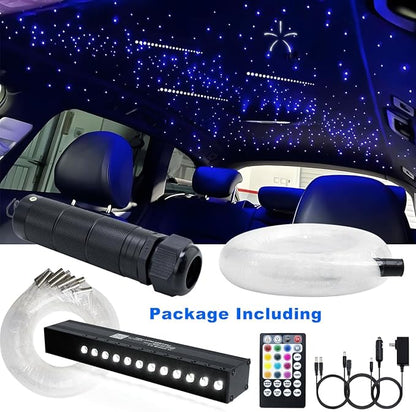 AZIMOM 6W RGBW 550pcs 0.03in 13.1ft Fiber Optic Starlight Headliner Kits - Image 5
