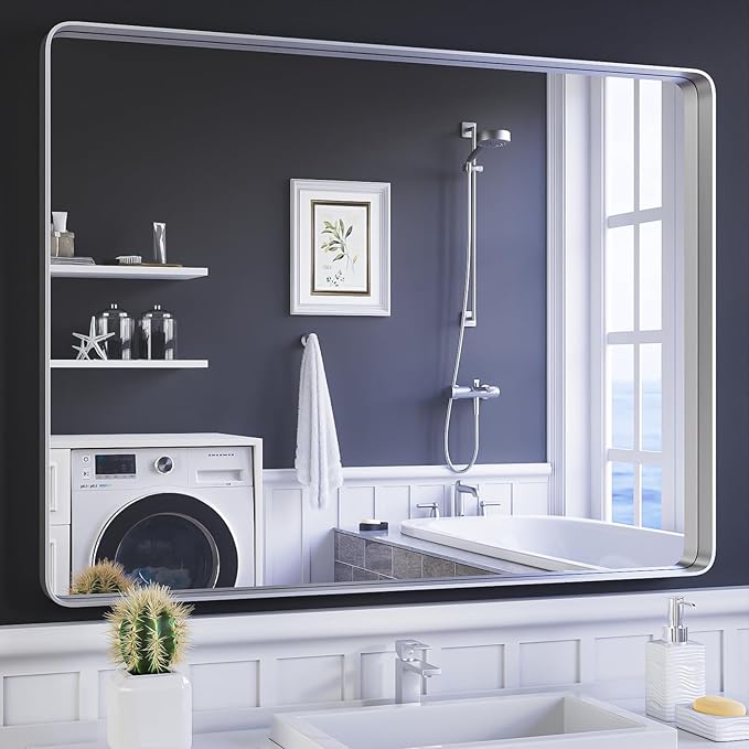 ISKM Metal Silver Frame Mirror by ISKM-IStillKeepMovin