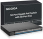 48 Port Gigabit PoE Switch Unmanaged by NICGIGA