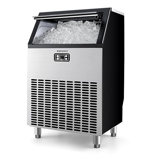 EUHOMY Commercial Ice Maker Machine, 200lbs Daily Output, Under Counter ice by EUHOMY