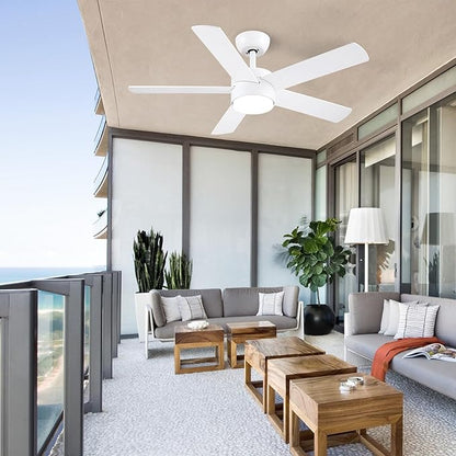 POCHFAN 42 inch White Ceiling Fans - Image 7