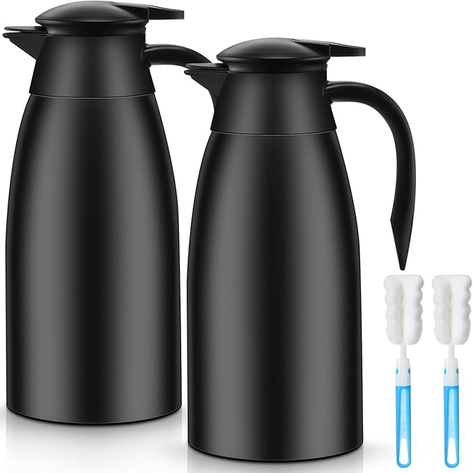 Norme 2 Pcs Thermal Coffee Carafe Insulated Stainless Steel Coffee Carafe by Norme