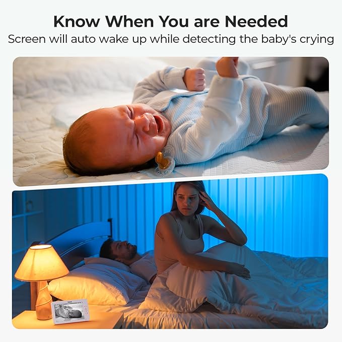 7" 1080P Full HD Split-Screen Baby Monitor, 100 Hrs 5000mAh Battery Runs 4 Days - Image 7