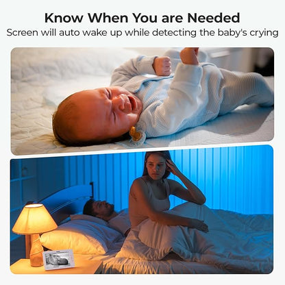 7" 1080P Full HD Split-Screen Baby Monitor, 100 Hrs 5000mAh Battery Runs 4 Days - Image 7