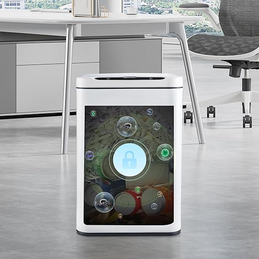 ELPHECO Stainless Steel Office Trash Can Motion Sensor Garbage Can Touchless - Image 5