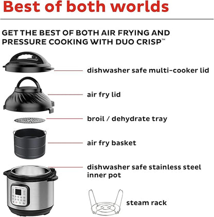Instant Pot Duo Crisp 11-in-1 Air Fryer and Electric Pressure Cooker Combo - Image 7