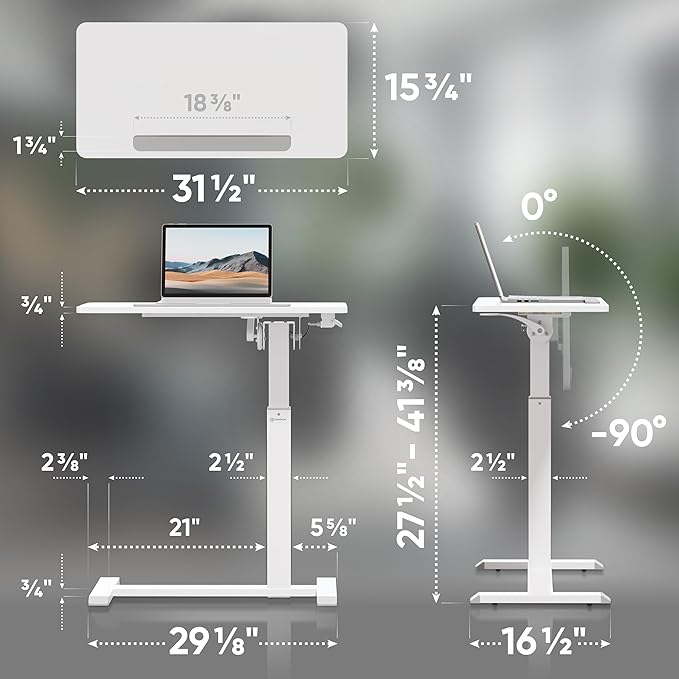 ONKRON Laptop Cart on Wheels, max Load up to 17.6 lbs, Small Rolling Table - Image 7