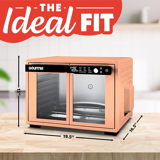 Gourmia French Door Air Fryer Oven - 37 Qt Large Capacity Convection Toaster - Image 9