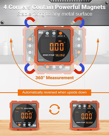 Digital Angle Finder Magnetic Electronic Angle Cube Dual Laser Gauge Digital - Image 4