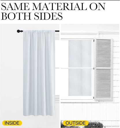 NICETOWN Greyish White Window Curtain Panels - Image 5