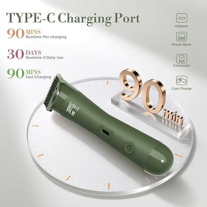 Bikini Trimmer for Women, Flyant 2 in 1 Electric Shaver for Women, Pubic Hair - Image 6