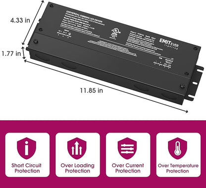 EMITEVER 288W Dimmable LED Driver, 24V 5-in-1 Dimmable Power Supply, 3-Channels - Image 3
