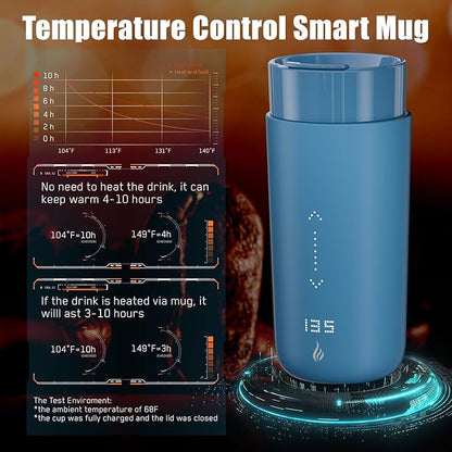 Temperature Control Heated Coffee Mug Smart Self Heating Travel Mug 12 Oz App - Image 5