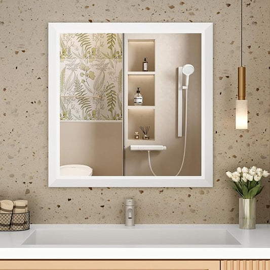 SMIROR Matte White Bathroom Mirror by SMIROR