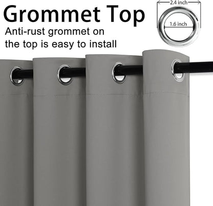 JIUZHEN Blackout Curtains with Tiebacks - Image 5