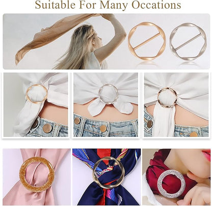 T-Shirt Clips 9 PCS, Clothes Corner Knotted Button, Fashion Alloy Pearl - Image 5