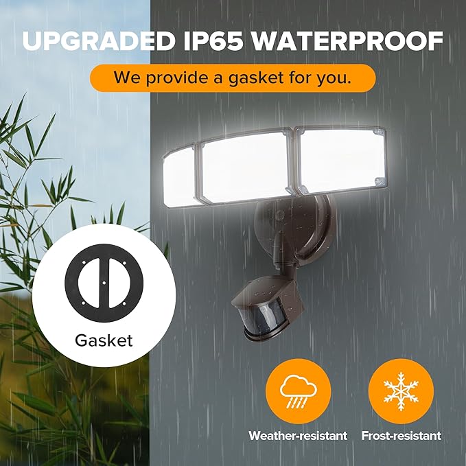 LUTEC 2 Pack 72W 7500LM LED Security Lights Motion Sensor Light Outdoor - Image 8