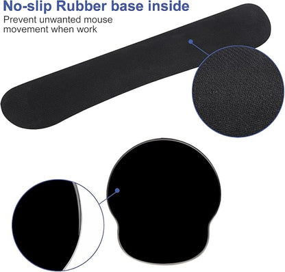 Mouse Pad Keyboard Wrist Rest, Gel Non Slip Rubber Wrist Support Rest Mouse Pad - Image 5