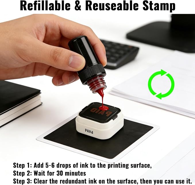 3-in-1 Faxed/Emailed/Received Office Rbber Stamps - Image 6