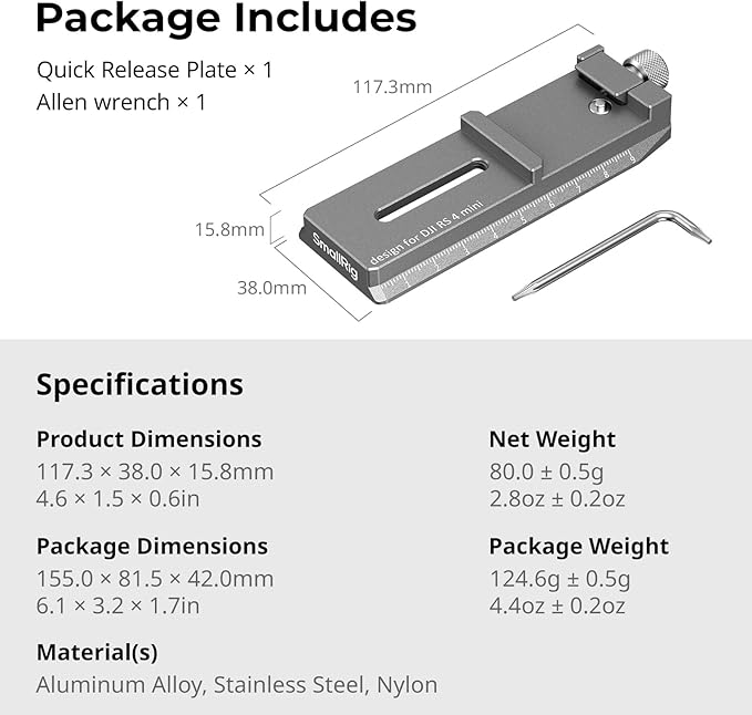 SMALLRIG 4.6'' Quick Release Plate Adapter - Image 8